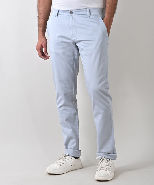 Stretched Cotton Silver Trouser