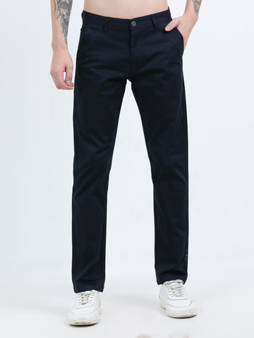 STRETCH BLUE COLOUR COTTON PANT