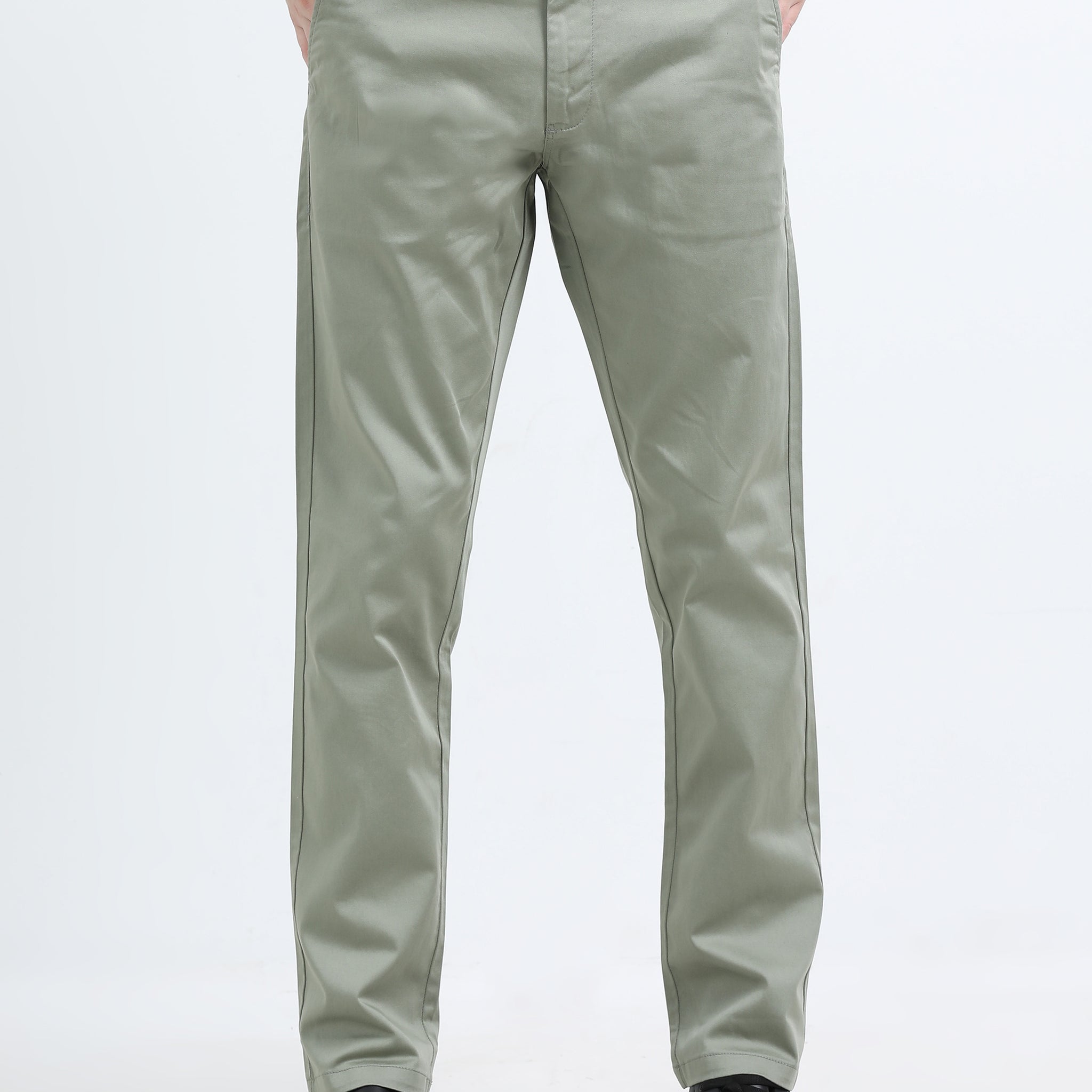 STRETCH LIGHT GREEN COLOUR COTTON PANT