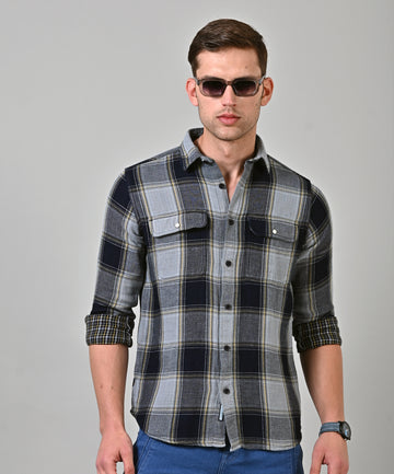 Double Cloth Chekered Shirt