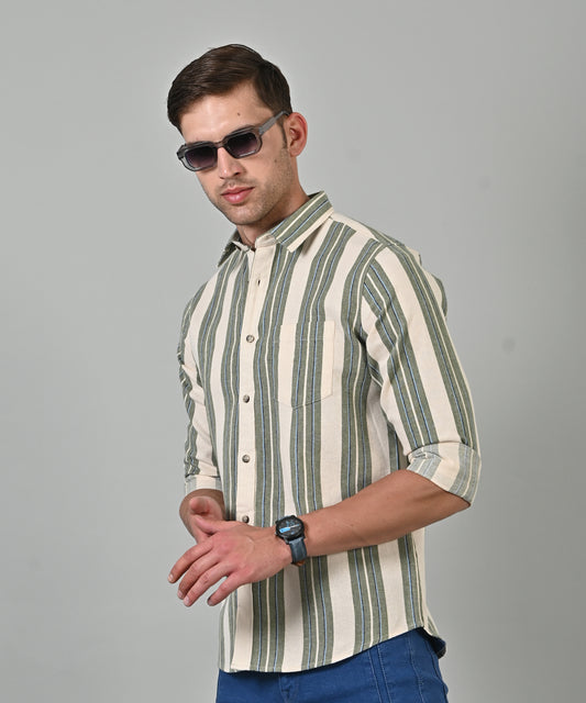 Twill Brushed Striped Shirt