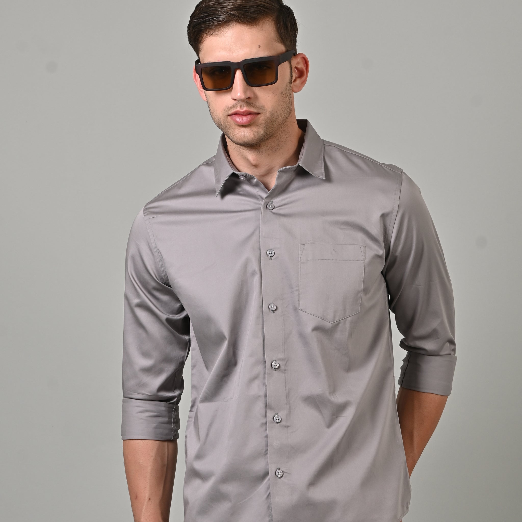 Satin Plain Shirt