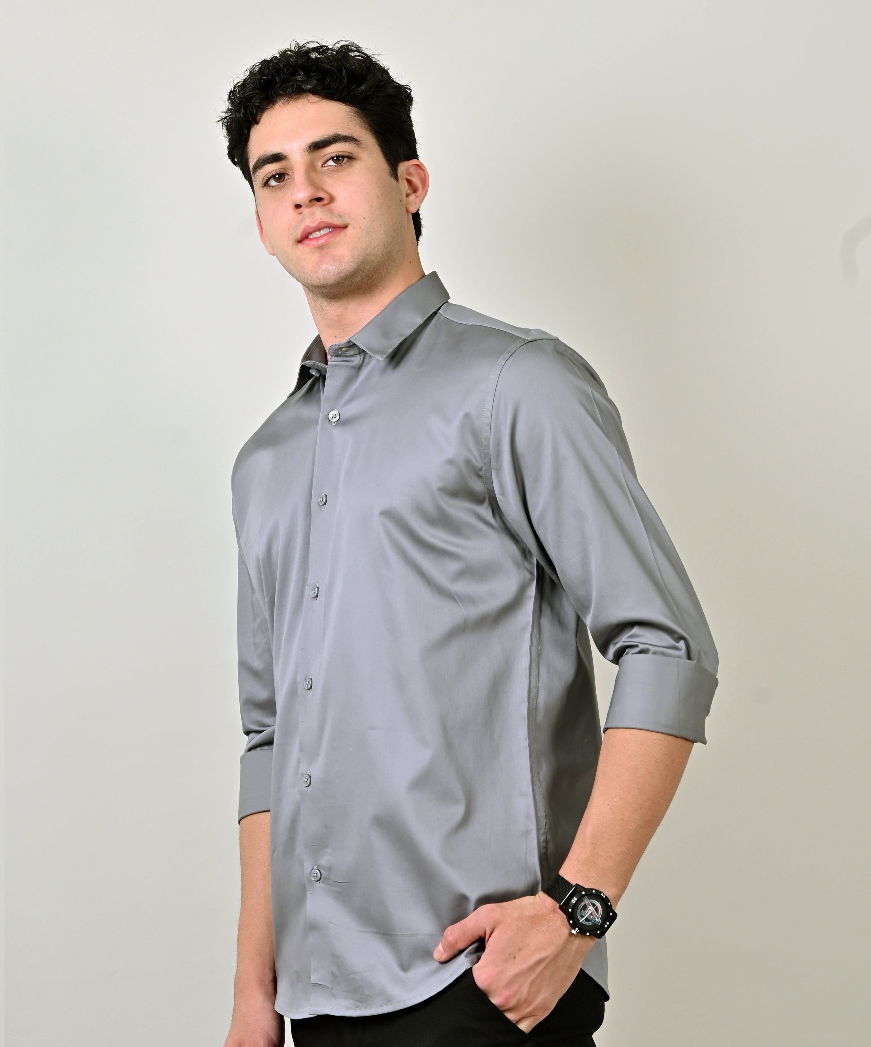 Party wear plain shirts on sale