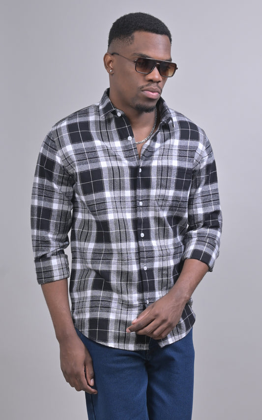 BRUSHED TWILL CHECK SHIRT