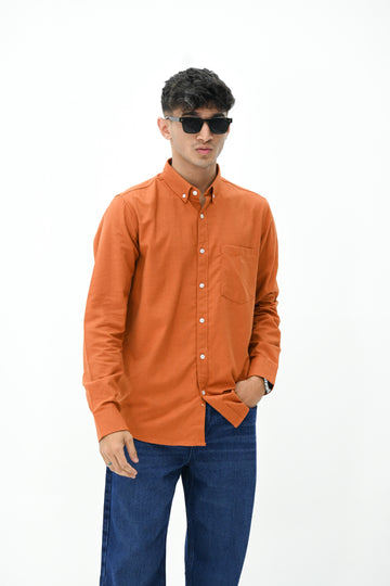 Fine Oxford Plain orange