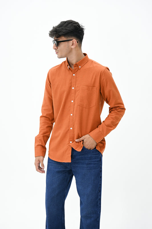 Fine Oxford Plain orange