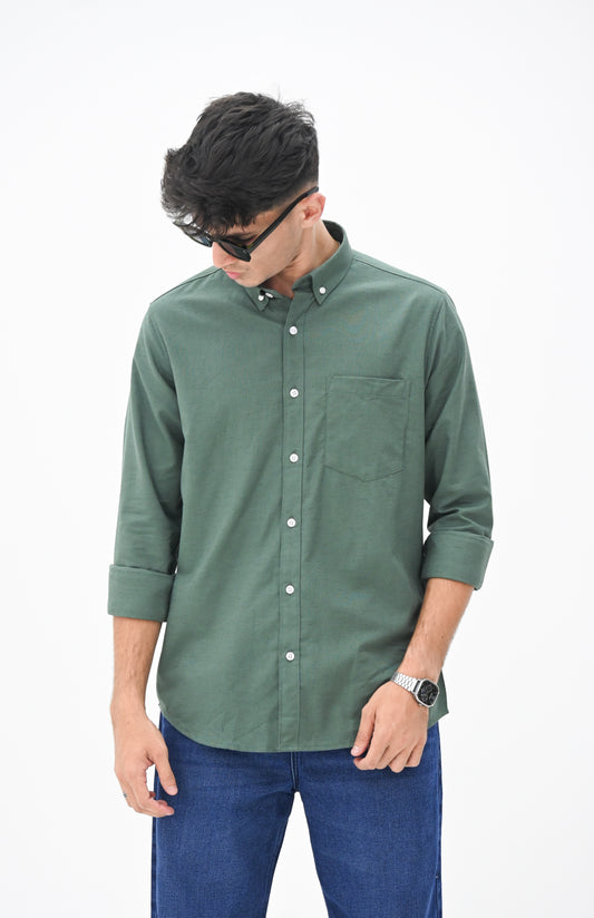 FINE OXFORD SHIRT OLIVE