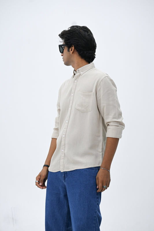 Cotton linen Shirt Beige