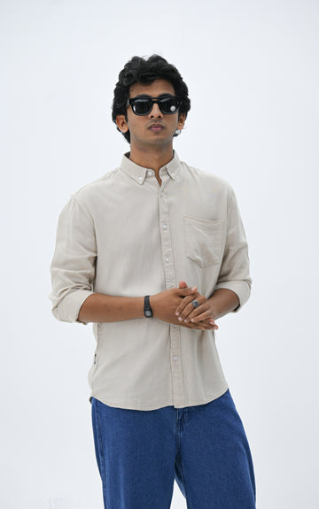 Cotton linen Shirt Beige