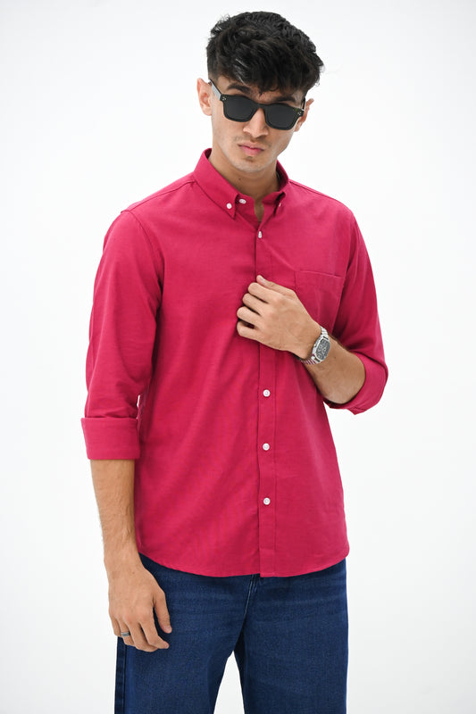 FINE OXFORD SHIRT DARK PINK