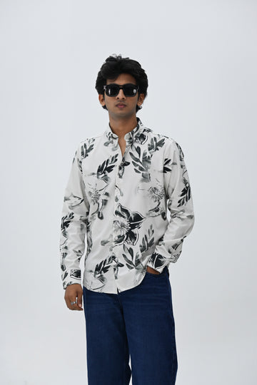 IMP PRINT SHIRT-WHITE
