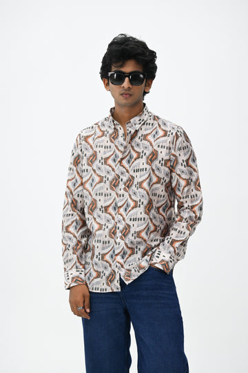 IMP PRINT SHIRT-BEIGE