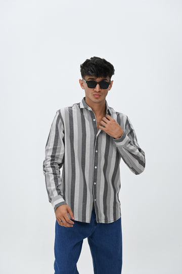 COTTON LINEN STRIPS SHIRT