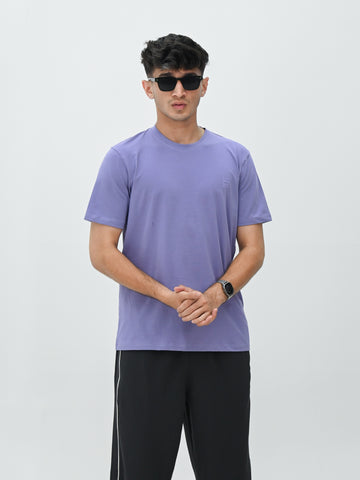 FINE STRETCHABLE T-SHIRT-SKY BLUE
