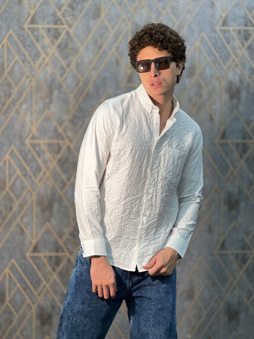 IMPORTED PLAIN WHITE SHIRT