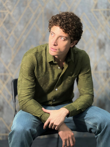 IMPORTED PLAIN OLIVE SHIRT