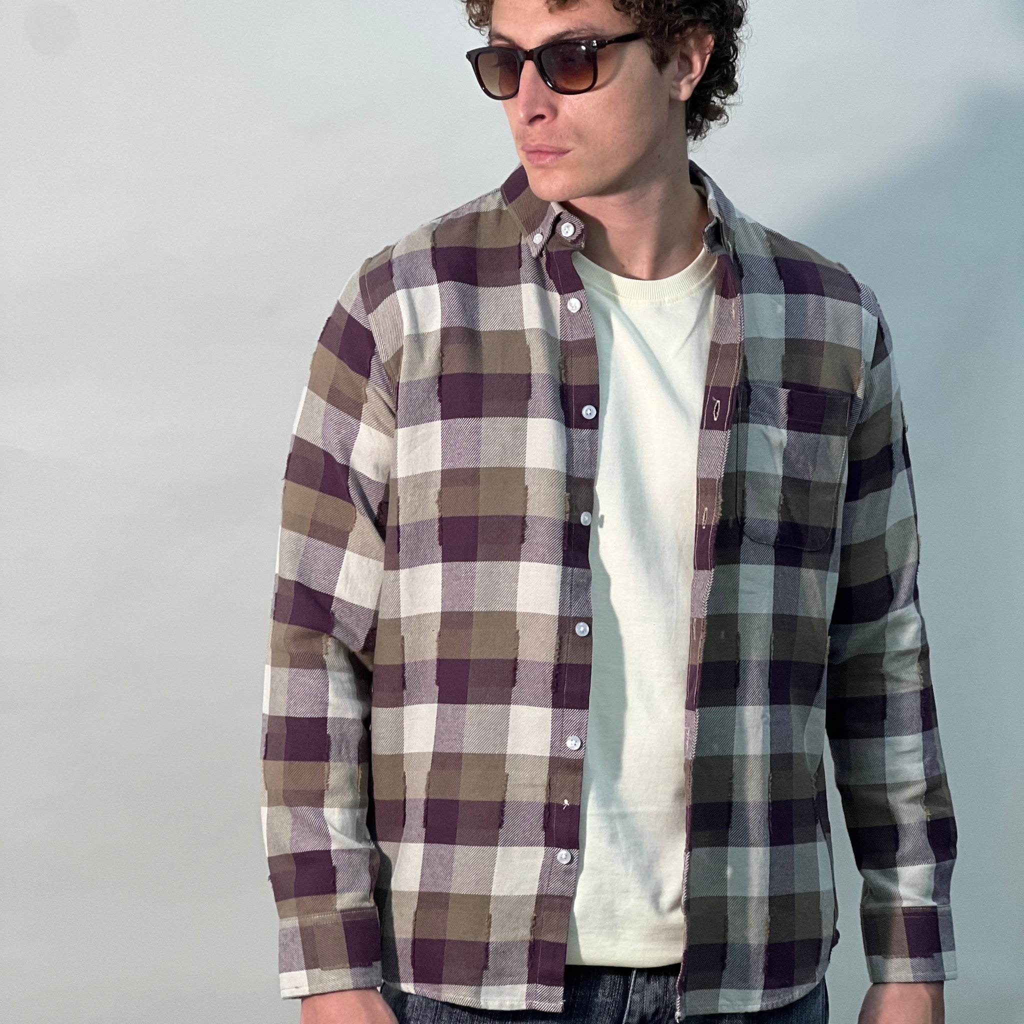 IMPORTED BROWN CHECKED SHIRT