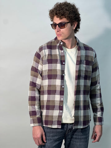 IMPORTED BROWN CHECKED SHIRT