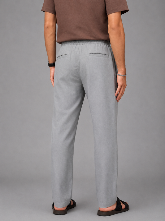 LINEN PYJAMA TROUSERS GREY