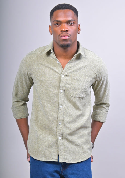 IMPORTED CORDUROY TEXTURED SHIRT