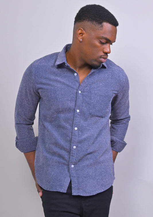 IMPORTED CORDUROY TEXTURED SHIRT