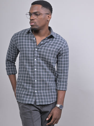 DOBBY CHECK FULL SLEVE SHIRT