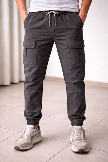 GREY COTTON JOGGER
